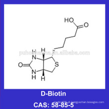 De alta qualidade D-Biotina em pó / 58-85-5 / Vitamina B7 / USP / EP / BP
